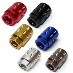 Anodized Aluminum Short Muzzle Brake 9/16″x24 RH TPI Fit .40Cal – Color Ver