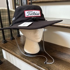 New Titleist Men’s Tour Aussie Golf Bucket Hat Light Black Prov1 FJ OSFM