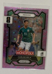 2026 Panini Prizm Monopoly Carlos Vela Pink Sparkle Prizm Mexico #53