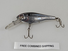 Vintage Bagley Bass N Shad 2 3/4″ Crankbait Flash Black Silver