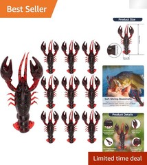 Effortless Fishing with 10PCS Lifelike Soft Crawfish Bait – Small But Mighty