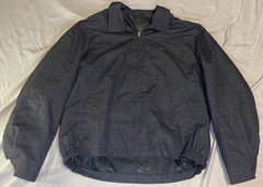 Greg Norman Tasso Elba Jacket Mens Large Gray Check Golf 1/4 Zip Lined Pullover