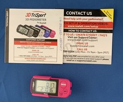 Realalt 3DTriSport Walking 3D Pedometer w/ Clip & User Manual Pink Tested