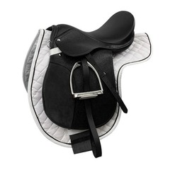 Genuine Leather Jumping Horse Saddle Set kit Seat Size 14″ To 18″ Colour Brown