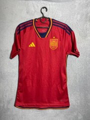 Spain Team Jersey Home Football Shirt Red Adidas Polyester Mens Size S