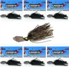 (6) Z-Man 3/8 Oz Crosseyez Chatterbait Fishing Lure Green Pumpkin CBCE38-03 New
