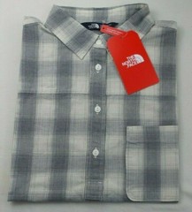 The North Face Women’s Shirt S M Tanami White Plaid Button Short Sleeve Collared