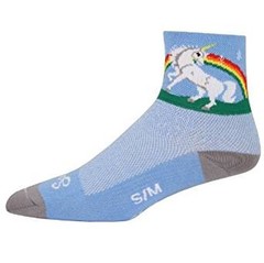Socks – SockGuy – 3″ Classic Unicorn S/M Cycling/Running NEW