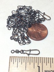 75 pc 7/0 40lb 18kg P-LINE EASY LOK ROLLING BARREL SWIVEL CROSS LOCK FAST SNAP