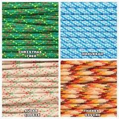 Paracord Planet 550 Type III Holiday Parachute Cord – New Colors (Made in USA)