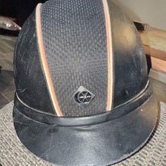 Charles Owen V8 Riding Helmet Black & Gold. AYR8