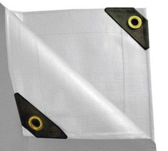 12 mil Heavy Duty Canopy Tarp WHITE 3pleCoated Tent Boat Carport Cover