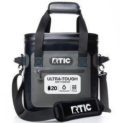 20 Can Ultra-Tough Soft Cooler, 15 Qt, Leakproof, Waterproof Zipper, Grey