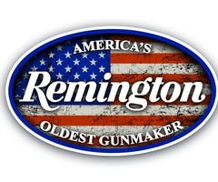 REMINGTON Gun Logo Vinyl Sticker Decal US Flag **FREE SHIPPING**