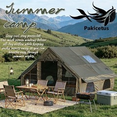PAKICETUS 4 Season Deluxe 12㎡ Glamping Tent Dual Door Twin Skylight
