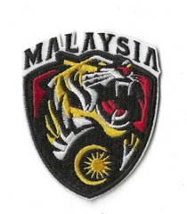 Malaysia Nationalteam Fussball Patch Aufnäher Aufbügler Logo 5,5 x 7,0cm
