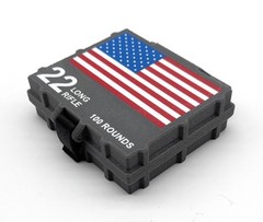 22LR Ammo Box with Patriotic American Flag