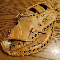 Vintage Rawlings First base Glove Mitt Black Leather RFM37 RHT 11” Excellent