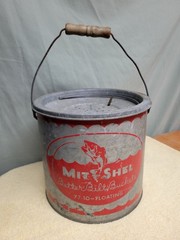 Vintage Mit-Shel 77-10 Floating Galvinized Minnow Bucket «5 Years Guaranteed»