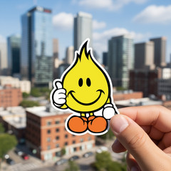 Flame Boy Skateboard Sticker 3.25” World Industries Vintage Skateboard