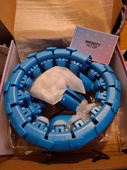 Infinity Hoop Weighted Hula Hoop Open Box New Blue Exercise Weight Loss Workout