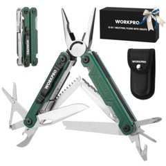 WORKPRO 18-in-1 Multi Tool Plier Stainless Steel Multitool Pocket Knife w/2 Lock