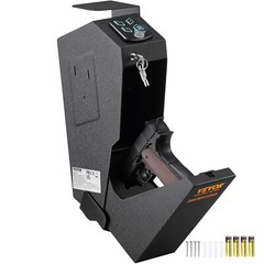 VEVOR Mounted Gun Safe for Pistols Biometric Gun Safe 3 Access Ways for 1 Pistol