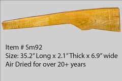 Sugar Maple rifle blank sm92