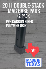 2011 Double‑Stack Mag Base Pads (2‑Pack) – PPS Carbon Fiber Polymer Grip