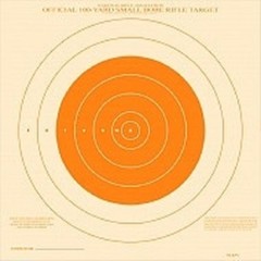 NRA Paper TQ-4(P) 200-Official 100 Yd Small Bore Rifle Target for practice-orang