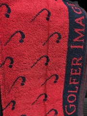 VTG GOLF TOWEL SIR CHRISTOPHER HATTON FOR GOLFER IMAGE GREEN NWOT
