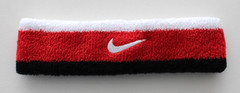 Nike Swoosh Headband Adult OSFM Black/University Red/White