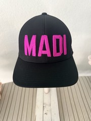 G/FORE MAVI The Daisy Golf Hat OS Black Pink Flexfit 110 Snapback Structured Cap