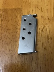 Original FN Fabrique National Baby Browning 6 Rd NICKEL 6.35mm 25 acp Magazine
