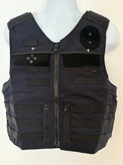 SAFARILAND Bothell Oregon City Armor Plate Carrier Front Open Medium Navy Molle