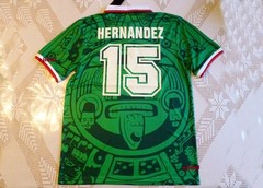LUIS HERNANDEZ #15 Mexico 1998 NEW Home Jersey XL France America ABA SPORT XL