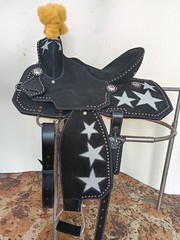 Premium Leather Western Barrel Racing Horse Saddle Tack Set Size 14″ to 18″