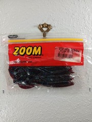 Zoom Soft Plastic Big Dead Ringer Worm Plum-Apple Freshwater Fishing Lure