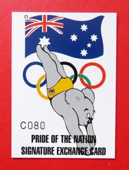 1996 INTREPID Olympic Games Chase Card: PRIDE OF THE NATION SIGNATURE EXCHANGE
