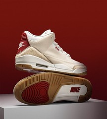 Levis x Jordan 3 Retro ‘Ecru Denim’ Beige Red IR0910-400 Men’s Size US 7-12