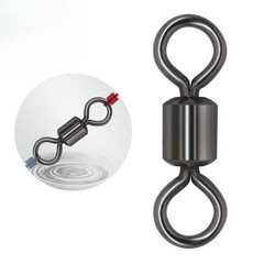 Rolling Barrel Swivel 42-330lb Fishing Swivels Solid Ring #1-#8,1/0-6/0 100PCS