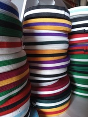 Multi Color Trim Striped Ribbon Band Sports Costume Cheerleader Accessories