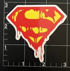 Bloody Dripping Superman skateboard vinyl sticker decal guitar laptop toolbox