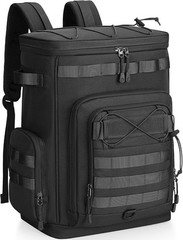 Large 30L Tactical Insulated Cooler Backpack 48 Can Leakproof Camping Bag