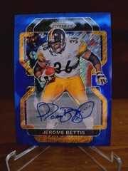 2021 Prizm Football FOTL – Jerome Bettis – Blue Shimmer AUTO /5 #258 – Steelers