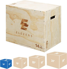 3-in-1 Wooden Plyo Box for Jumping, Squats, Step-Ups, and Dips