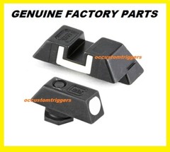 Glock OEM Fixed Steel Front Rear Sights fits 17 19 22 23 24 26 27 34 35 37 38 39