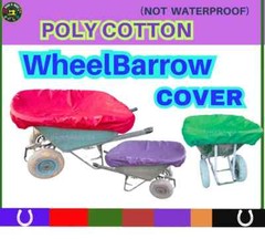 Lightweight Polycotton Wheelbarrow Cover | Elastic Fit | Fits Small, Large, XL