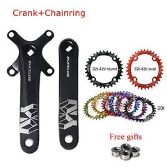 For Shimano MTB Crank 104BCD Single Crankset 30-42T Narrow Wide Chain Chainring