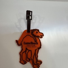 Camelback Golf Club Scottsdale AZ Camel Bag Tag w/ Strap Orange Plastic